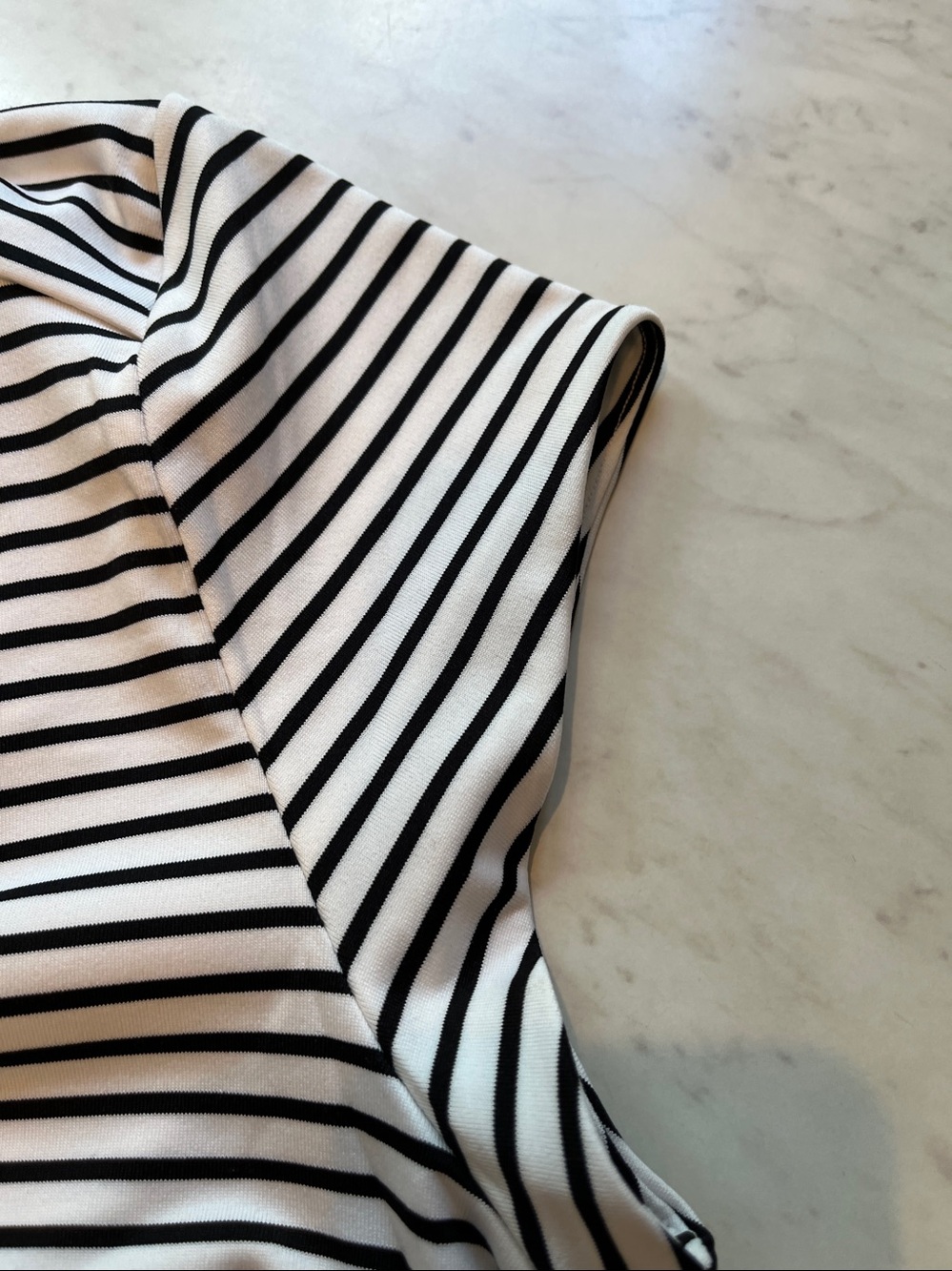 Chicos Striped Tee Shirt with cap sleeves. Size 2= 12 - Picture 7 of 7